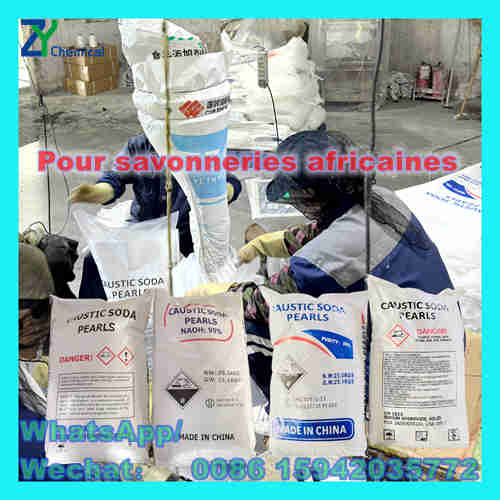 Soude perle NaOH 99 pour cent export Afrique